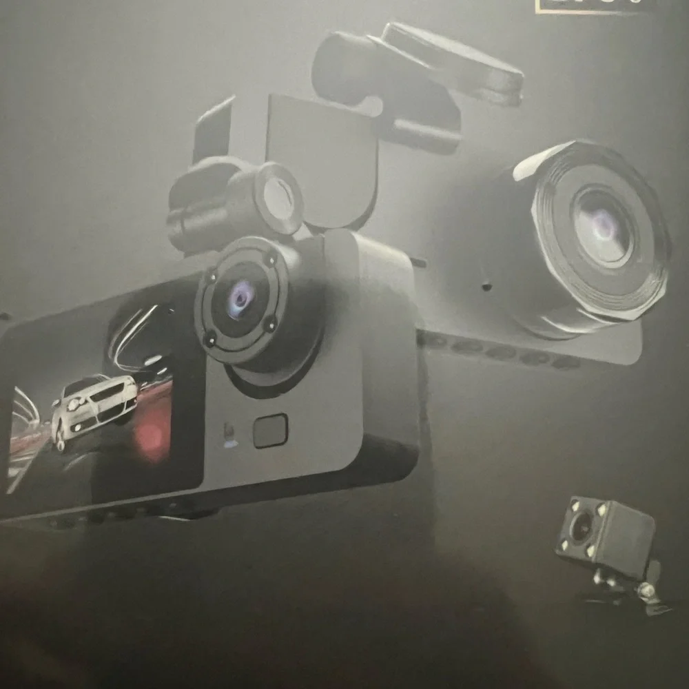Black Dual Lens Dash Camera
